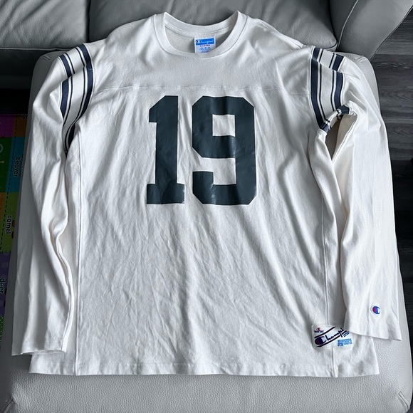 NWOT - Champion Heritage Men’s Long Sleeve Football T Shirt 1919 Logo - Size XL - Picture 4 of 8